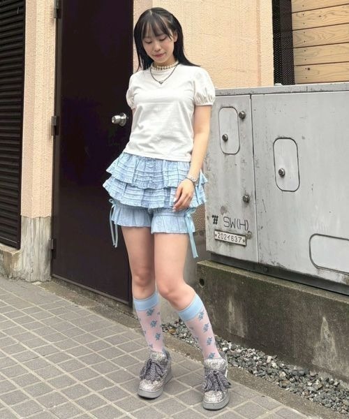 Candy Stripper（キャンディストリッパー）の「PUFF SLEEVE COMPACT Tシャツ（Tシャツ/カットソー・レディース・オフホワイト/ブラック/ピンク/レッド・FREE）」の22枚目の写真