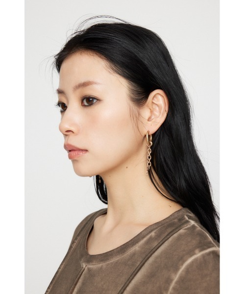 LAGUA GEM（ラグアジェム）の「RING CHAIN ピアス（ピアス（両耳用）・レディース・シルバー/ゴールド・FREE）」の7枚目の写真