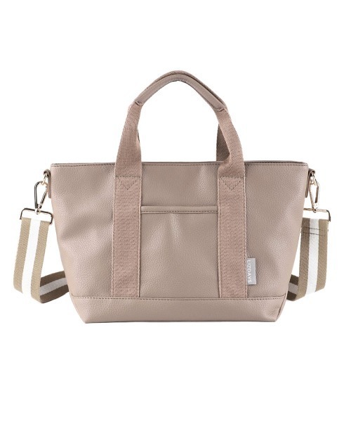 LIZDAYS(リズデイズ)の「LIZDAYS 2WAY PUミニトートバッグ(トートバッグ・レディース・グレイッシュベージュ/ベージュ系その他/ブラック・FREE)」の3枚目の写真