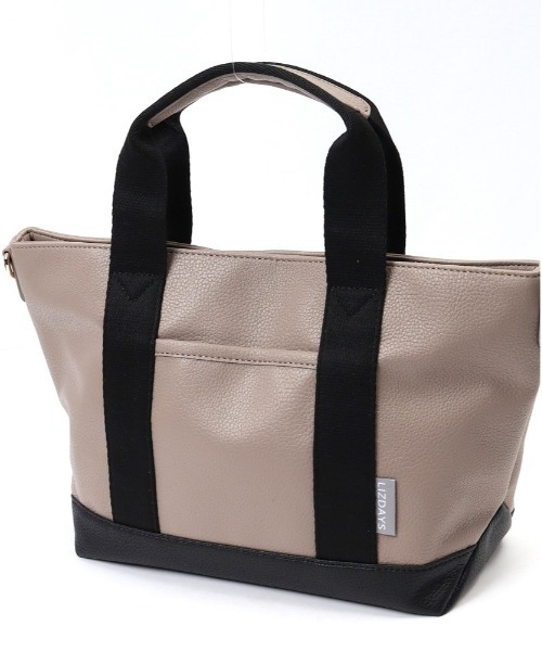 LIZDAYS(リズデイズ)の「LIZDAYS 2WAY PUミニトートバッグ(トートバッグ・レディース・グレイッシュベージュ/ベージュ系その他/ブラック・FREE)」の6枚目の写真