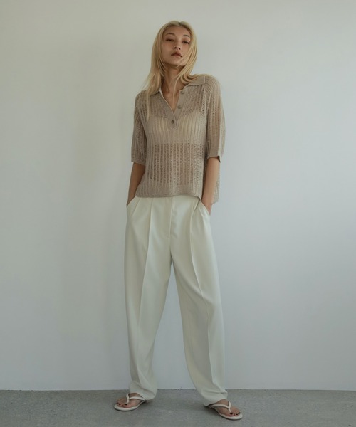 お値下げ！anuke Mesh Polo Knit Mesh Polo Knit（ニット/セーター）｜anuke（アンヌーク）の