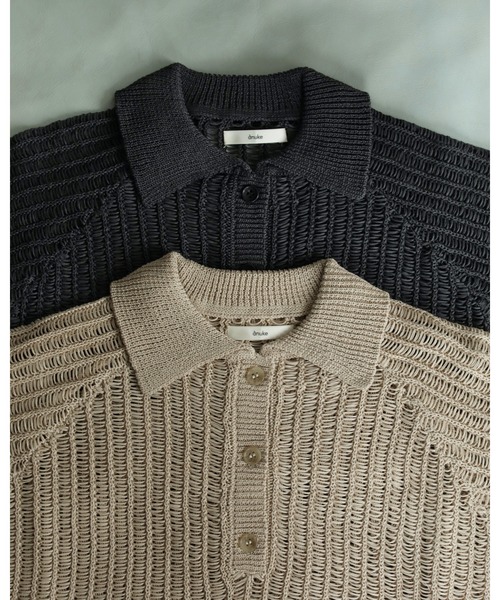お値下げ！anuke Mesh Polo Knit anuke ニット セーター Mesh Polo Knit レディース : ZOZOTOWN