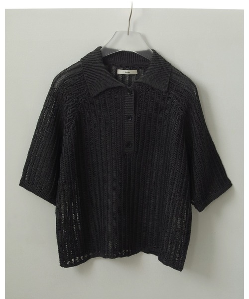 Mesh Polo Knit（ニット/セーター）｜anuke（アンヌーク）の