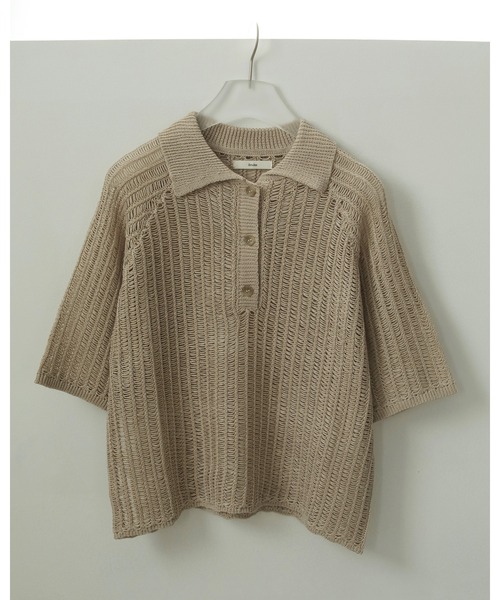 お値下げ！anuke Mesh Polo Knit Mesh Polo Knit（ニット/セーター）｜anuke（アンヌーク）の