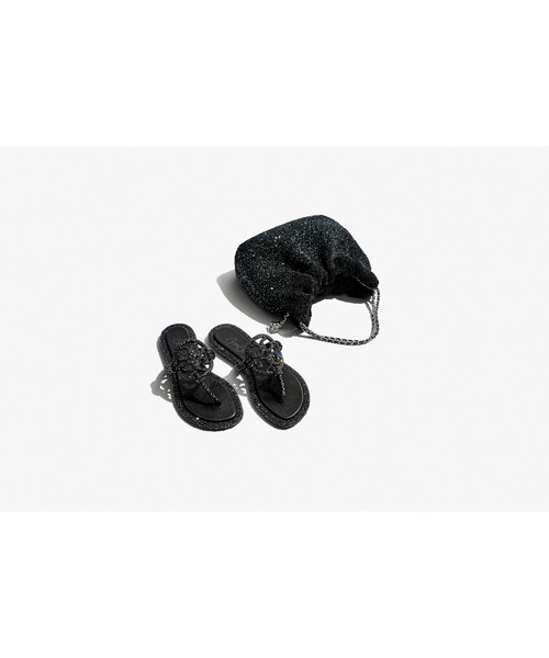 TORY BURCH x BonBon 国内買付 Mirror ノット Crystal サンダル TB x BonBon ミラー ノット クリスタル サンダル: レディース