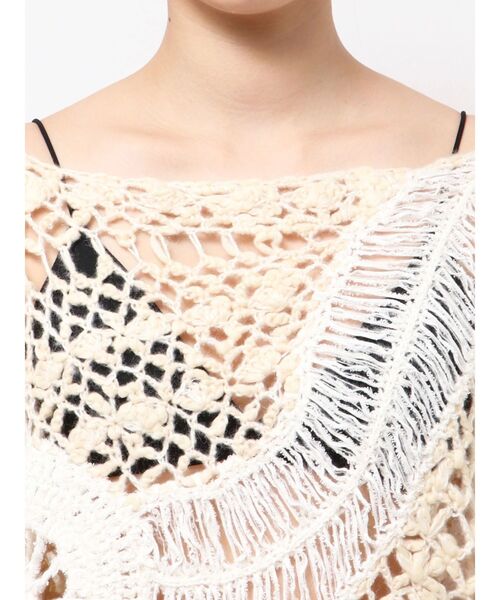 Htage（テージ）の「【Htage】バックオープンハンドデザインニット（ニット/セーター・レディース・アイボリー/ブラック・FREE）」の13枚目の写真