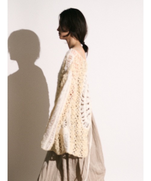 Htage（テージ）の「【Htage】バックオープンハンドデザインニット（ニット/セーター・レディース・アイボリー/ブラック・FREE）」の20枚目の写真