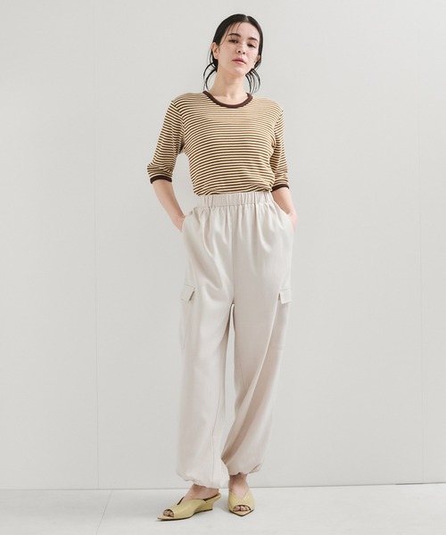 Healthknit(ヘルスニット)の「【Healthknit/ヘルスニット】別注/クルーネックボーダーT(Tシャツ/カットソー・レディース・パープル系その他2/オレンジ系その他2・FREE)」の3枚目の写真