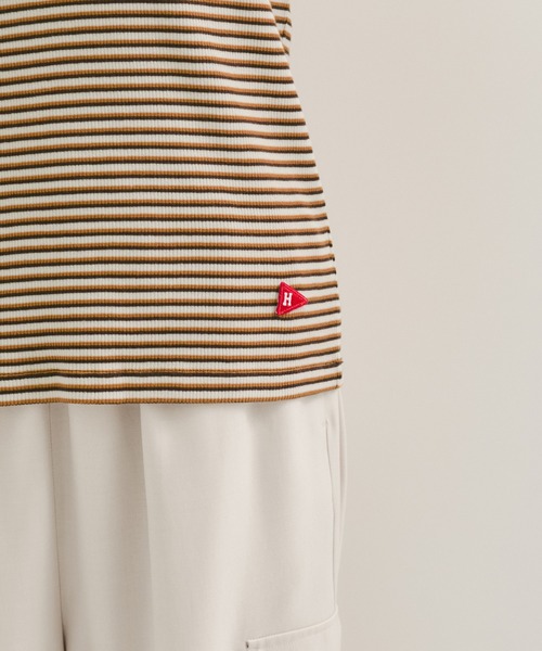 Healthknit(ヘルスニット)の「【Healthknit/ヘルスニット】別注/クルーネックボーダーT(Tシャツ/カットソー・レディース・パープル系その他2/オレンジ系その他2・FREE)」の12枚目の写真