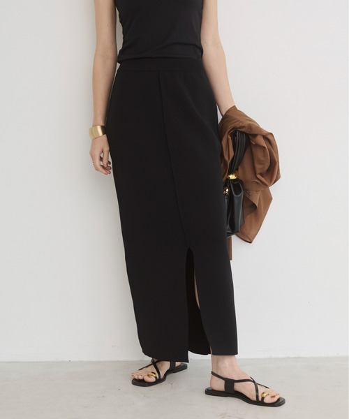 ANGIE（アンジー）の「【セットアップ対応】Iライン ニット ナロースカート（スカート・レディース・ブラウン/ベージュ/アイボリー/ブラック・FREE）」の7枚目の写真