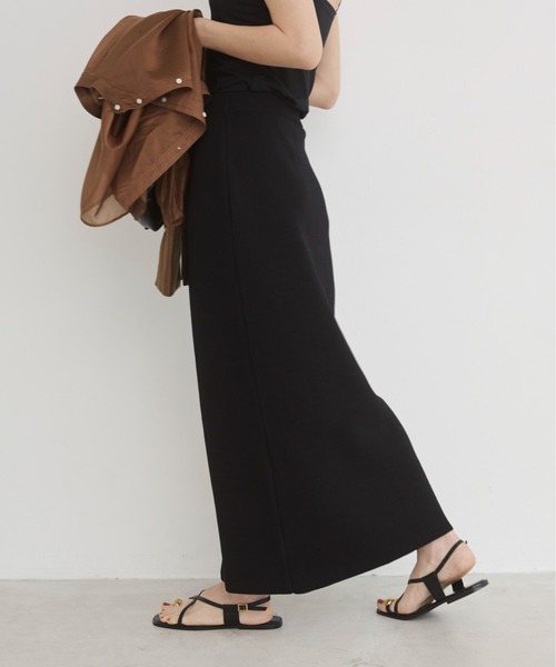 ANGIE（アンジー）の「【セットアップ対応】Iライン ニット ナロースカート（スカート・レディース・ブラウン/ベージュ/アイボリー/ブラック・FREE）」の9枚目の写真