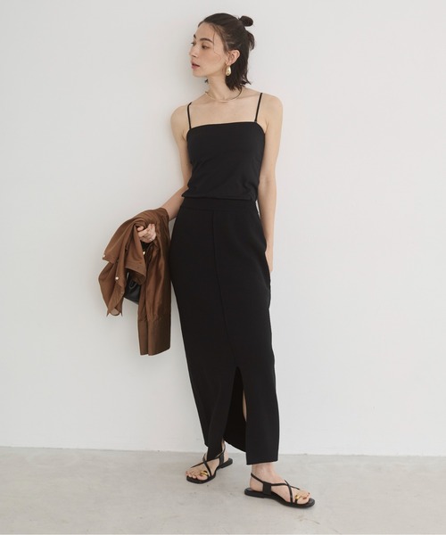 ANGIE（アンジー）の「【セットアップ対応】Iライン ニット ナロースカート（スカート・レディース・ブラウン/ベージュ/アイボリー/ブラック・FREE）」の13枚目の写真