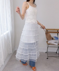 MAISON SPECIAL マルチドッキングレースワンピース Multi Fabric Docking Lace Dress/マルチドッキングレース
