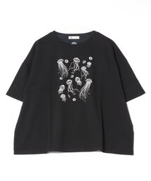 tシャツ (BD)「BARNDOOR」フラワー プリント 胸ポケット付き Tシャツ レディース BARNDOOR tシャツ (BD)「BARNDOOR」フラワー プリント 胸