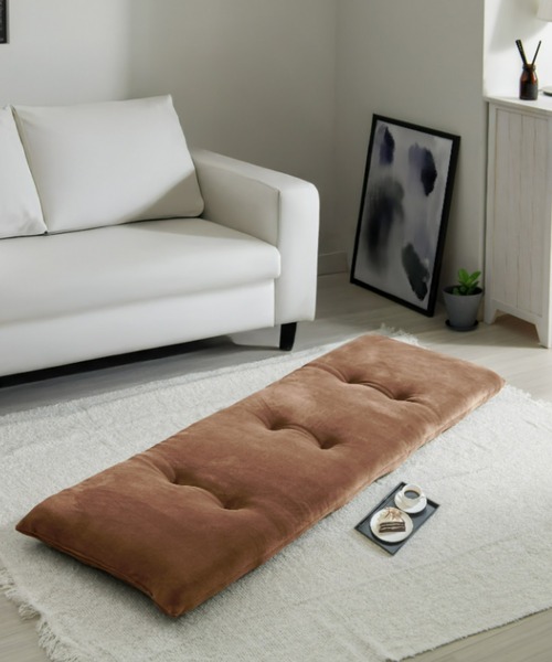 iellio(イエリオ)の「洗える!ふっくらソファーパッド とろけるマイクロ素材 3人掛け / ロングクッション(クッション/クッションカバー・レディース・チャコールグレー/ブルーグレー/スモークピンク/カーキオリーブ/ブラウン/ベージュ・FREE)」の3枚目の写真