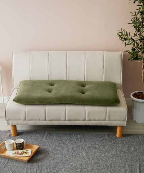 iellio(イエリオ)の「洗える!ふっくらソファーパッド とろけるマイクロ素材 3人掛け / ロングクッション(クッション/クッションカバー・レディース・チャコールグレー/ブルーグレー/スモークピンク/カーキオリーブ/ブラウン/ベージュ・FREE)」の10枚目の写真