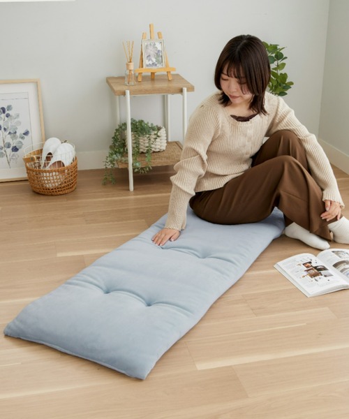 iellio(イエリオ)の「洗える!ふっくらソファーパッド とろけるマイクロ素材 3人掛け / ロングクッション(クッション/クッションカバー・レディース・チャコールグレー/ブルーグレー/スモークピンク/カーキオリーブ/ブラウン/ベージュ・FREE)」の8枚目の写真