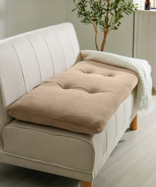 iellio(イエリオ)の「洗える!ふっくらソファーパッド とろけるマイクロ素材 3人掛け / ロングクッション(クッション/クッションカバー・レディース・チャコールグレー/ブルーグレー/スモークピンク/カーキオリーブ/ブラウン/ベージュ・FREE)」の21枚目の写真