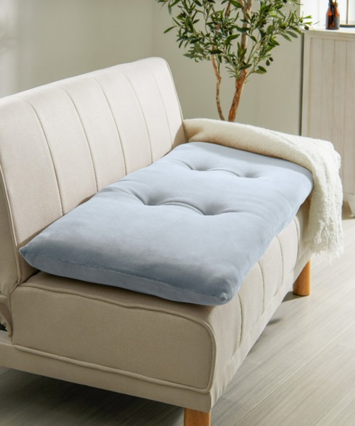 iellio(イエリオ)の「洗える!ふっくらソファーパッド とろけるマイクロ素材 3人掛け / ロングクッション(クッション/クッションカバー・レディース・チャコールグレー/ブルーグレー/スモークピンク/カーキオリーブ/ブラウン/ベージュ・FREE)」の19枚目の写真