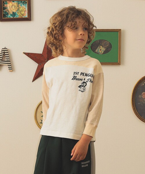 DENIM DUNGAREE(デニムダンガリー)の「DENIM DUNGAREE / テンジク ロング スリーブ Tシャツ 2025FW(105~125cm)(Tシャツ/カットソー・キッズ・レッド/ホワイト/その他・125/115/105)」の5枚目の写真