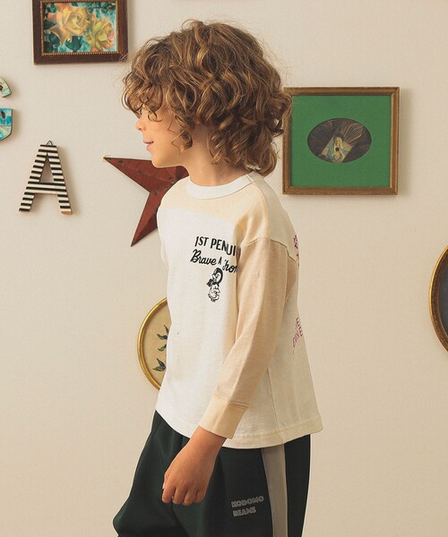 DENIM DUNGAREE(デニムダンガリー)の「DENIM DUNGAREE / テンジク ロング スリーブ Tシャツ 2025FW(105~125cm)(Tシャツ/カットソー・キッズ・レッド/ホワイト/その他・125/115/105)」の6枚目の写真