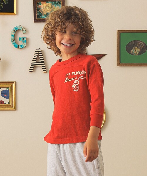 DENIM DUNGAREE(デニムダンガリー)の「DENIM DUNGAREE / テンジク ロング スリーブ Tシャツ 2025FW(105~125cm)(Tシャツ/カットソー・キッズ・レッド/ホワイト/その他・125/115/105)」の9枚目の写真