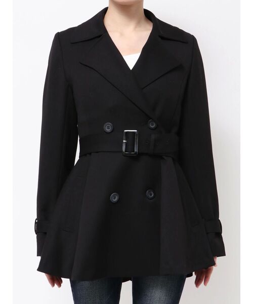 GYDA(ジェイダ)の「GDミディアムフレアコート(トレンチコート・レディース・ブラック/ベージュ・FREE)」の9枚目の写真