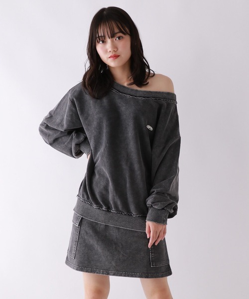 repipi armario(レピピ アルマリオ)の「Acidオフショルセットアップ(セットアップ・キッズ・ピンク系その他/ブラック/ブラック系その他・LARGE/MEDIUM/SMALL)」の2枚目の写真