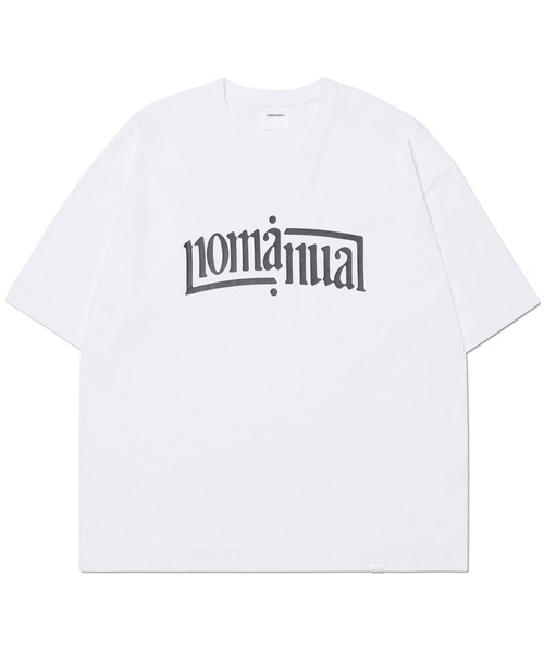 NOMANUAL（NOMANUAL）の「「NOMANUAL /ノーマニュアル」ARCHED TEXT T-SHIRT（Tシャツ/カットソー・メンズ・ブラック/ホワイト・X-LARGE/LARGE）」の3枚目の写真