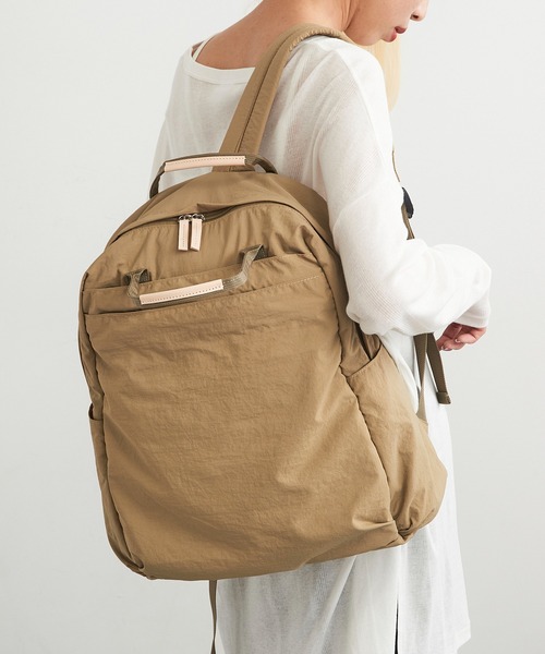 EARTH MADE(アースメイド)の「【EARTH MADE】12POCKET INSIDE PRINT RUCK(バックパック/リュック・レディース・ベージュ/チャコールグレー/ブラウン/ネイビー/ブラック・FREE)」の5枚目の写真