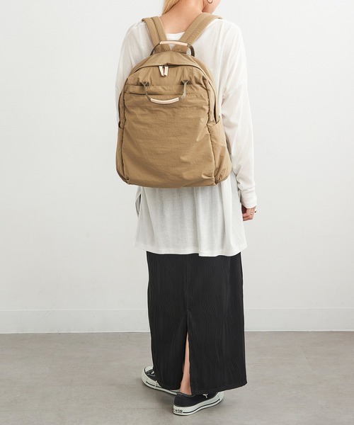 EARTH MADE(アースメイド)の「【EARTH MADE】12POCKET INSIDE PRINT RUCK(バックパック/リュック・レディース・ベージュ/チャコールグレー/ブラウン/ネイビー/ブラック・FREE)」の11枚目の写真