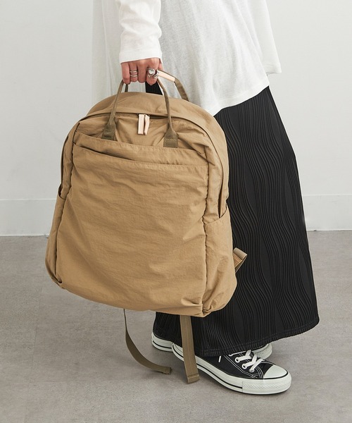 EARTH MADE(アースメイド)の「【EARTH MADE】12POCKET INSIDE PRINT RUCK(バックパック/リュック・レディース・ベージュ/チャコールグレー/ブラウン/ネイビー/ブラック・FREE)」の10枚目の写真
