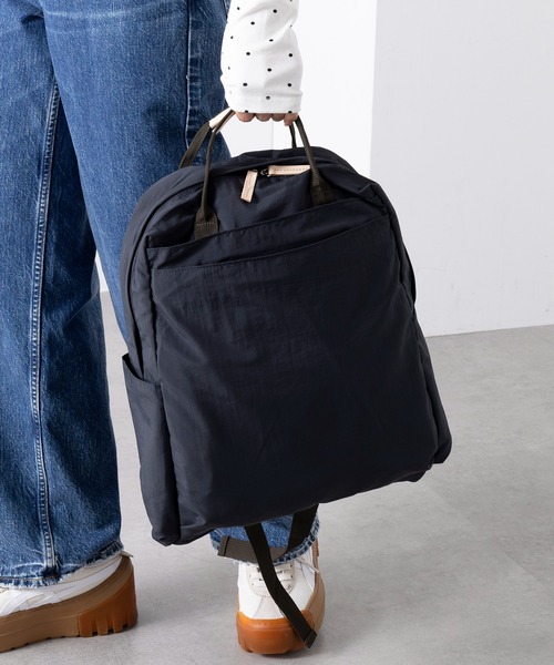 EARTH MADE(アースメイド)の「【EARTH MADE】12POCKET INSIDE PRINT RUCK(バックパック/リュック・レディース・ベージュ/チャコールグレー/ブラウン/ネイビー/ブラック・FREE)」の22枚目の写真