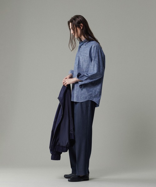 ADAM ET ROPE'（アダムエロペ）の「【NIKKE】ワイド イージー デニム スラックス / ADAM ET ROPE' JEANS -GRID-（デニムパンツ・メンズ・ブラック/ブラック系その他2/ネイビー・L/S/M）」の12枚目の写真