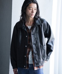 シープナッパオーバーサイズレザーブルゾン