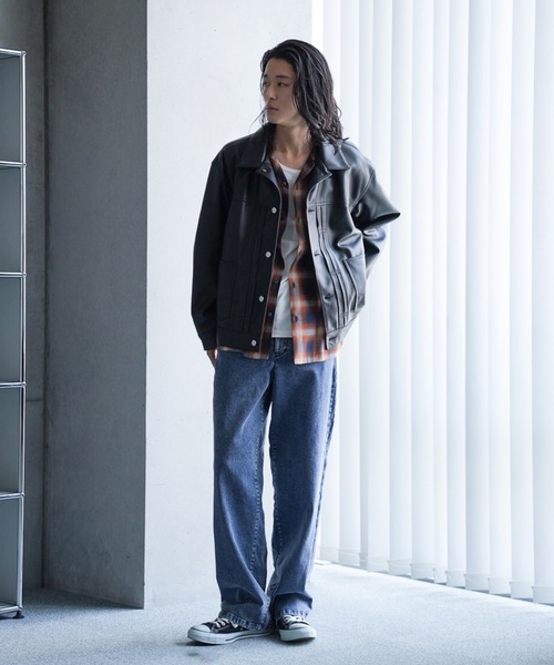 RATTLE TRAP（ラトルトラップ）の「シープナッパオーバーサイズレザーブルゾン（ブルゾン・メンズ・ブラック・L/M/LL）」の2枚目の写真