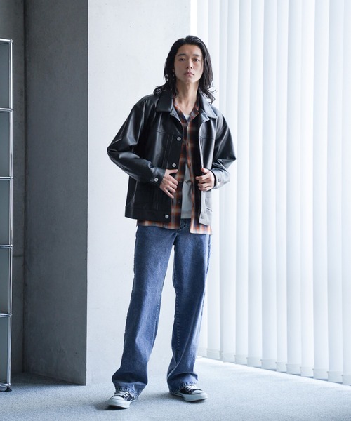 RATTLE TRAP（ラトルトラップ）の「シープナッパオーバーサイズレザーブルゾン（ブルゾン・メンズ・ブラック・L/M/LL）」の3枚目の写真