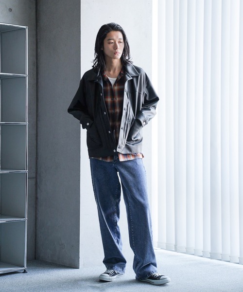 RATTLE TRAP（ラトルトラップ）の「シープナッパオーバーサイズレザーブルゾン（ブルゾン・メンズ・ブラック・L/M/LL）」の4枚目の写真