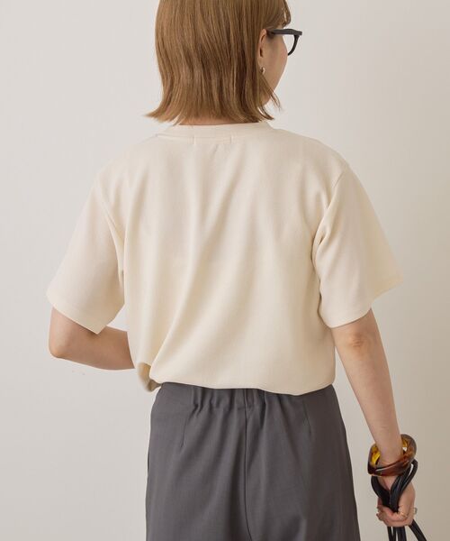 ポリエステル ジョーゼット アシンメトリー クルーネック プルオーバー ポリエステル ジョーゼット アシンメトリー クルーネック プル