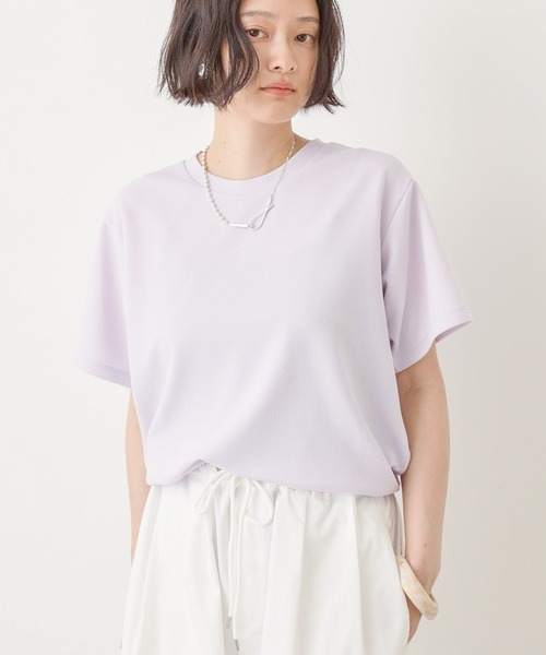 AMERICAN HOLIC(アメリカンホリック)の「ジョーゼット半袖プルオーバー(Tシャツ/カットソー・レディース・ラベンダー/ブラック/ライトグリーン/アイボリー/ベージュ・M/L)」の20枚目の写真