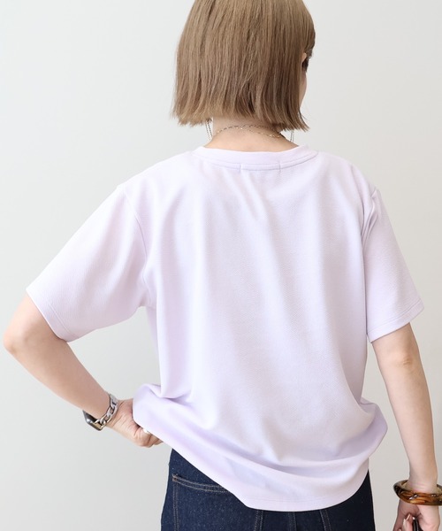 AMERICAN HOLIC(アメリカンホリック)の「ジョーゼット半袖プルオーバー(Tシャツ/カットソー・レディース・ラベンダー/ブラック/ライトグリーン/アイボリー/ベージュ・M/L)」の18枚目の写真