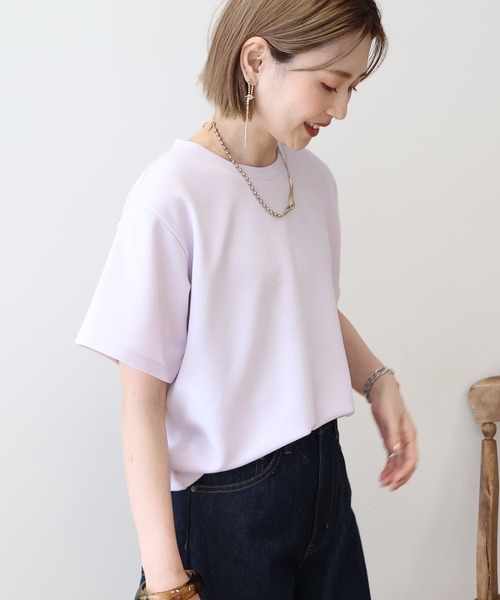 AMERICAN HOLIC(アメリカンホリック)の「ジョーゼット半袖プルオーバー(Tシャツ/カットソー・レディース・ラベンダー/ブラック/ライトグリーン/アイボリー/ベージュ・M/L)」の19枚目の写真
