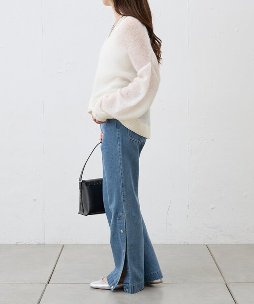 SHENERY(シーナリー)の「サイドボタンデニム(デニムパンツ・レディース・ブルー/ブルー系その他・36/38)」の4枚目の写真