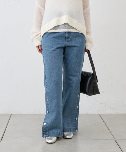 SHENERY(シーナリー)の「サイドボタンデニム(デニムパンツ・レディース・ブルー/ブルー系その他・36/38)」の7枚目の写真