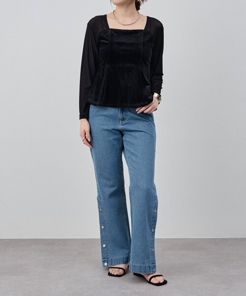 SHENERY(シーナリー)の「サイドボタンデニム(デニムパンツ・レディース・ブルー/ブルー系その他・36/38)」の11枚目の写真