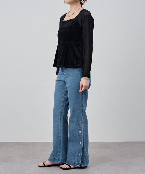 SHENERY(シーナリー)の「サイドボタンデニム(デニムパンツ・レディース・ブルー/ブルー系その他・36/38)」の12枚目の写真