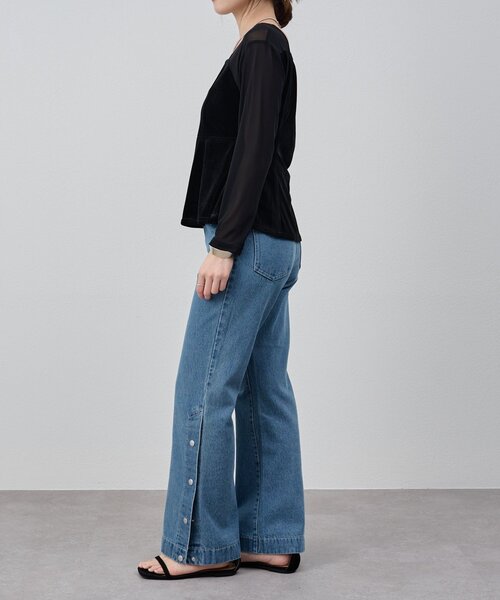 SHENERY(シーナリー)の「サイドボタンデニム(デニムパンツ・レディース・ブルー/ブルー系その他・36/38)」の13枚目の写真