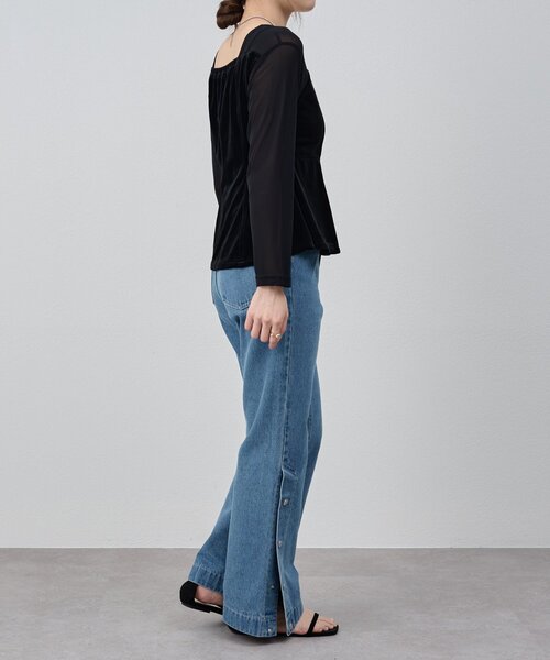 SHENERY(シーナリー)の「サイドボタンデニム(デニムパンツ・レディース・ブルー/ブルー系その他・36/38)」の15枚目の写真