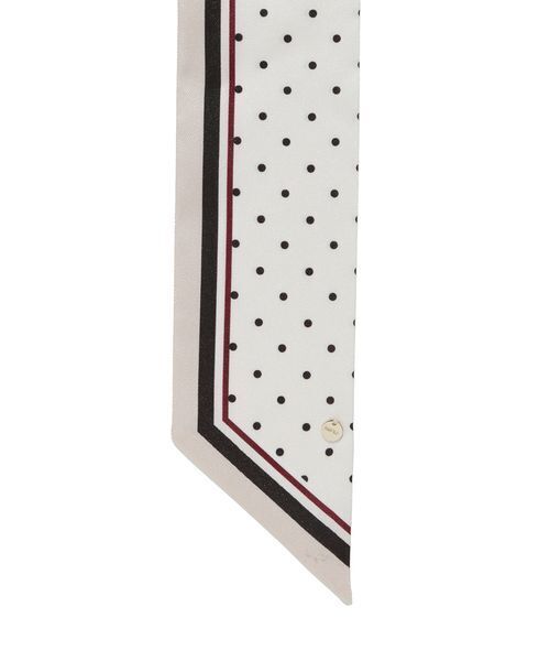 SNIDEL（スナイデル）の「ドット柄ボウタイスカーフ（バンダナ/スカーフ・レディース・ブラック/ホワイト/ボルドー・F）」の8枚目の写真