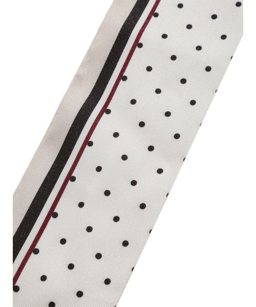 SNIDEL（スナイデル）の「ドット柄ボウタイスカーフ（バンダナ/スカーフ・レディース・ブラック/ホワイト/ボルドー・F）」の10枚目の写真
